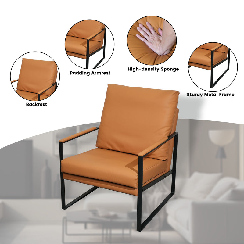 Armchair with Metal Frame