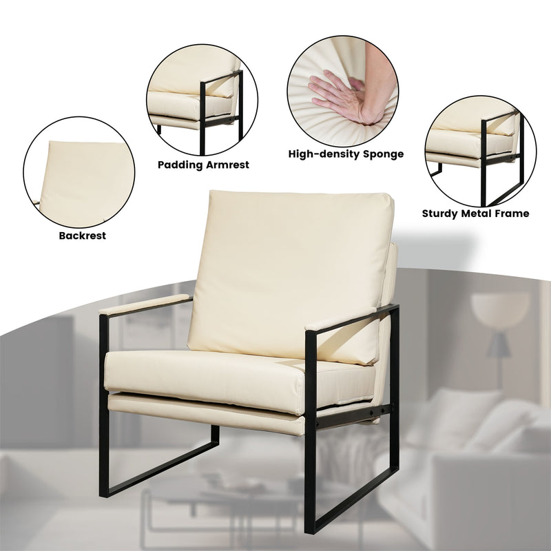 Armchair with Metal Frame