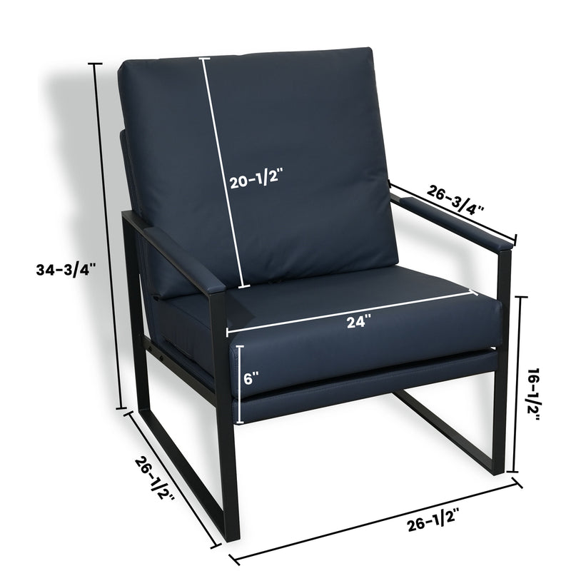 Armchair with Metal Frame