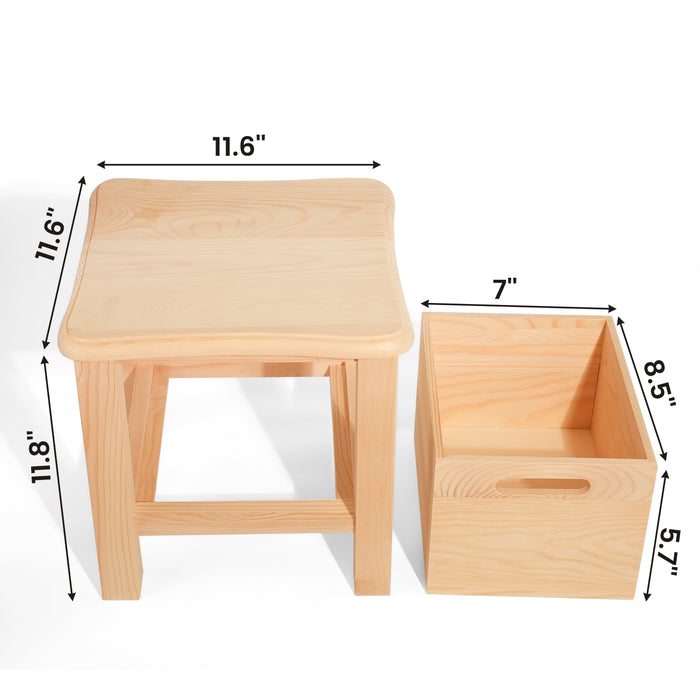 Storage Stool with Drawer