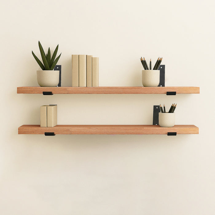 Solid Oak Hardwood Floating Shelves