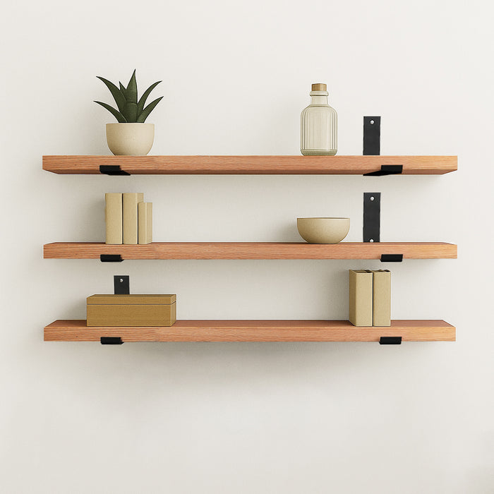 Solid Oak Hardwood Floating Shelves