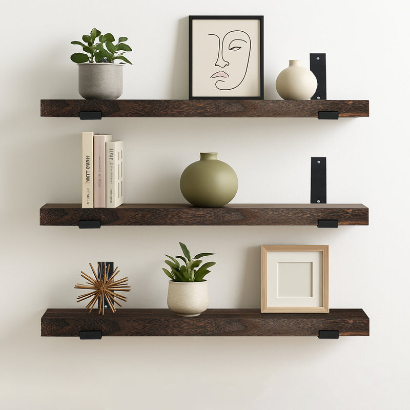 Solid Wood Paulownia Floating Shelves