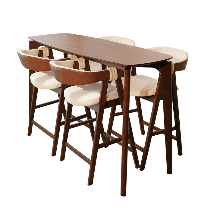 Bar Table and Chair Set (1 Table&4Chairs)