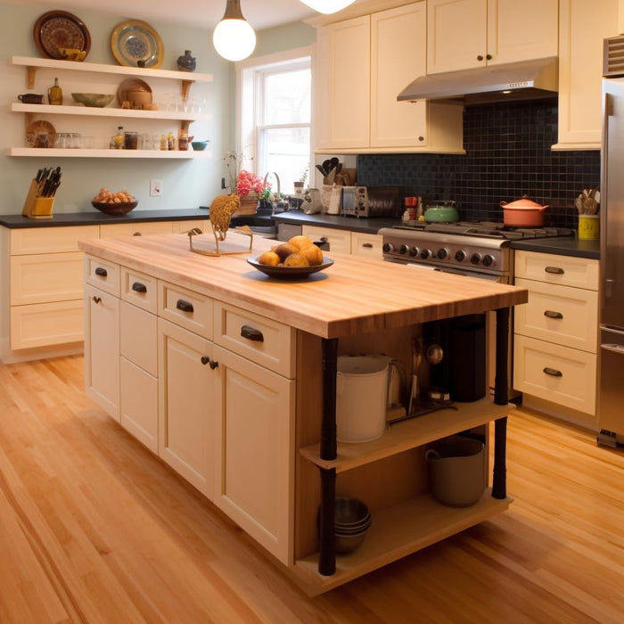 36-inch Solid Oak Butcher Block Island Top