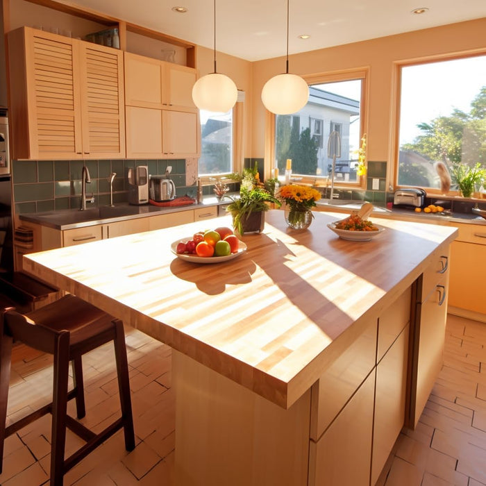 36-inch Solid Oak Butcher Block Island Top