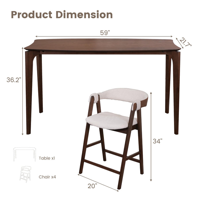 Bar Table and Chair Set (1 Table&4Chairs)