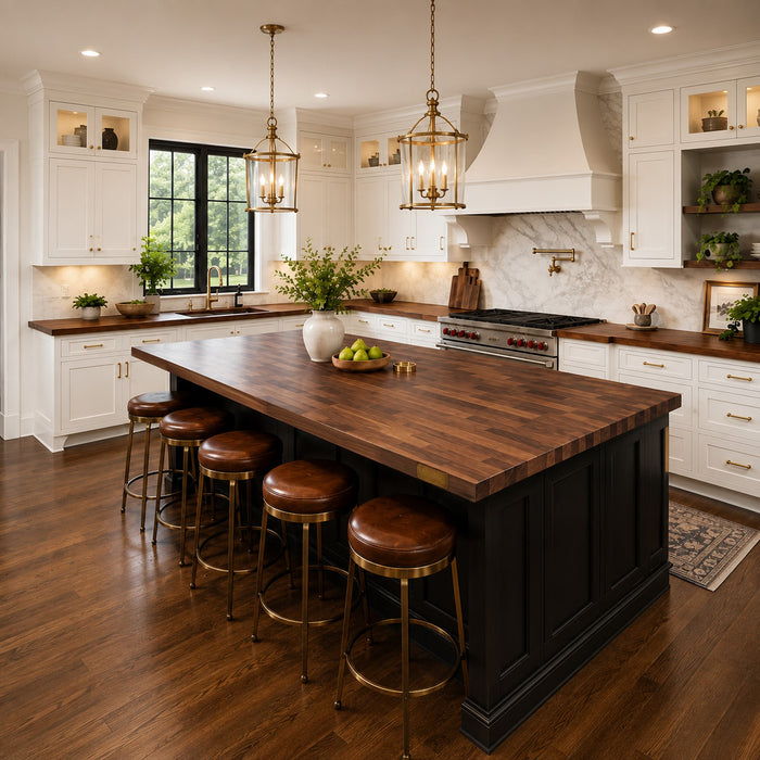 25-inch Black Walnut Butcher Block Countertop