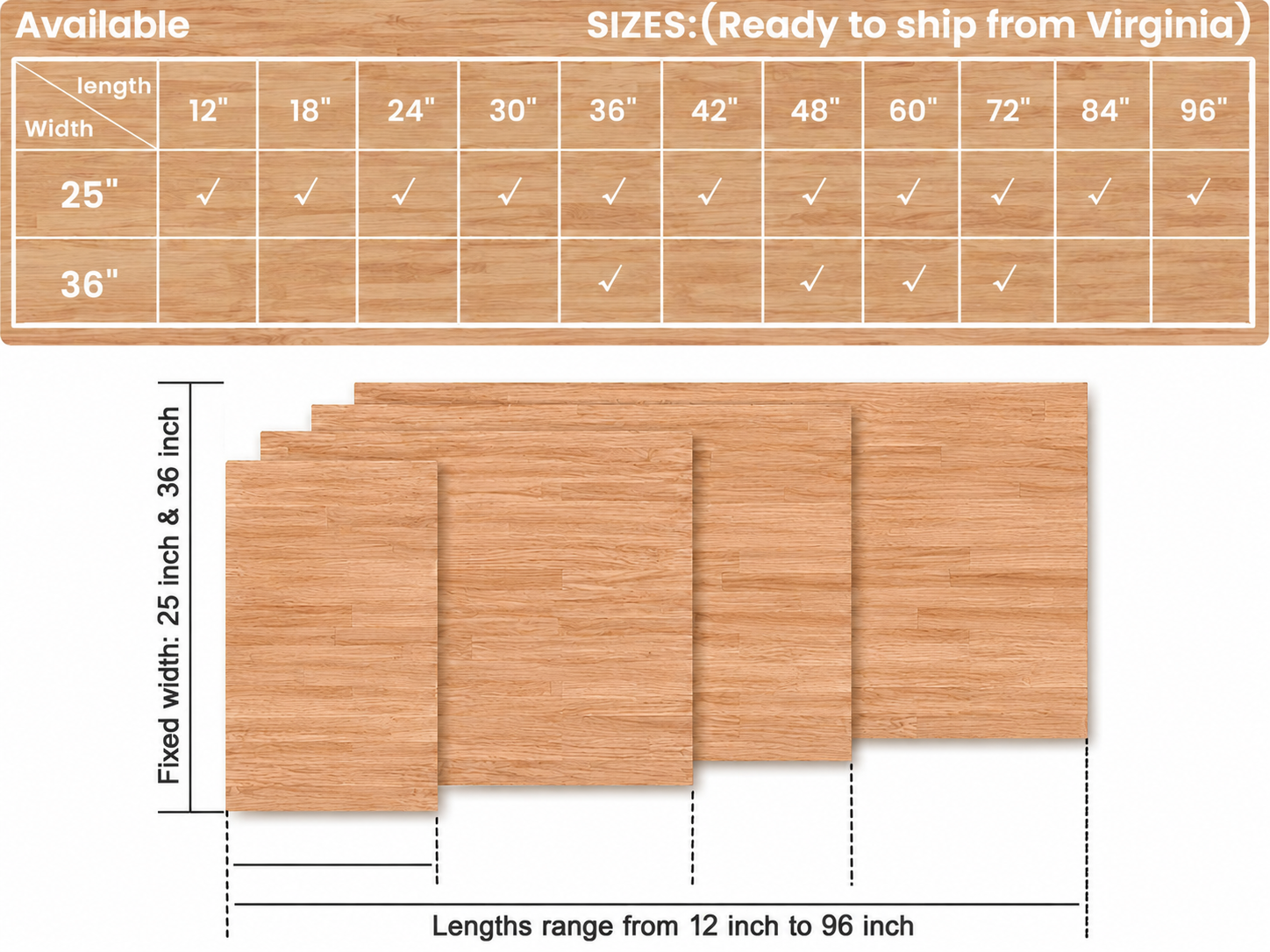 Multiple Sizes to Fit Your Space