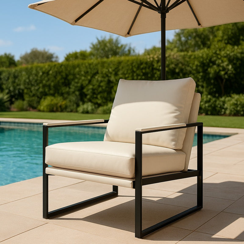 Armchair with Metal Frame