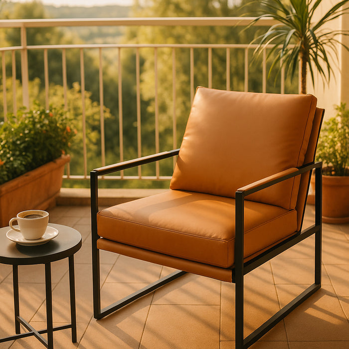 Armchair with Metal Frame