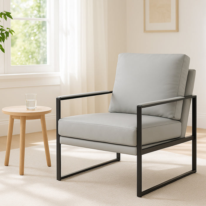 Armchair with Metal Frame