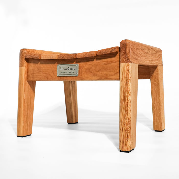 Creative Wood Stool with Curved Seat