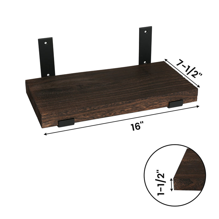 Solid Wood Paulownia Floating Shelves