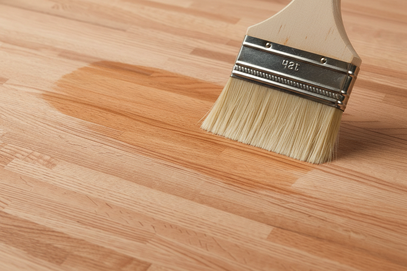 Brush Oiling Oak Countertop