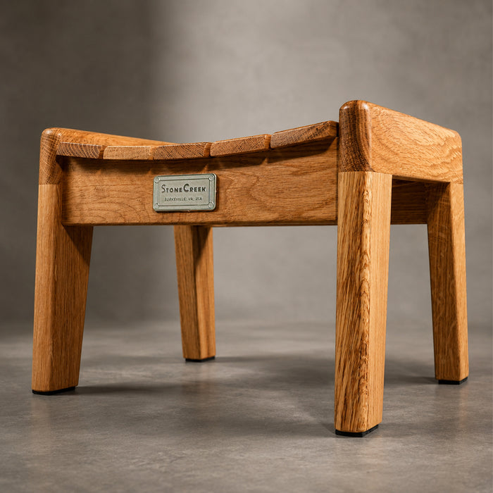 Creative Wood Stool with Curved Seat