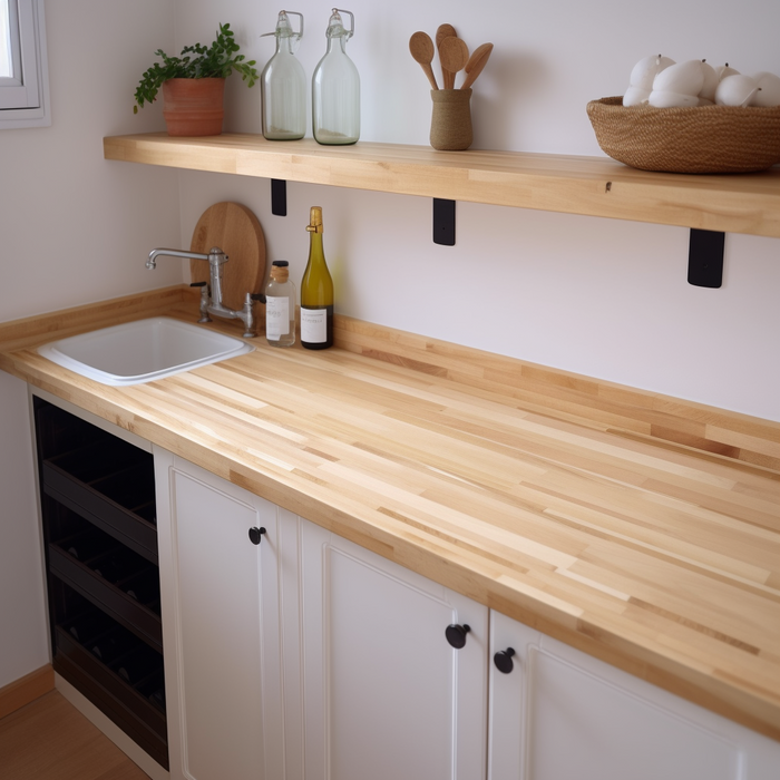 Solid Wood Backsplash