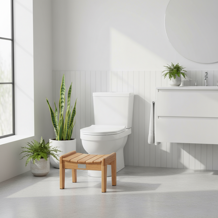 Creative Wood Stool with Curved Seat