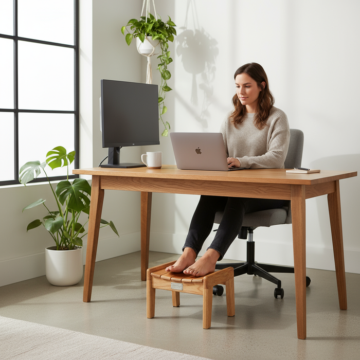 Creative Wood Stool with Curved Seat