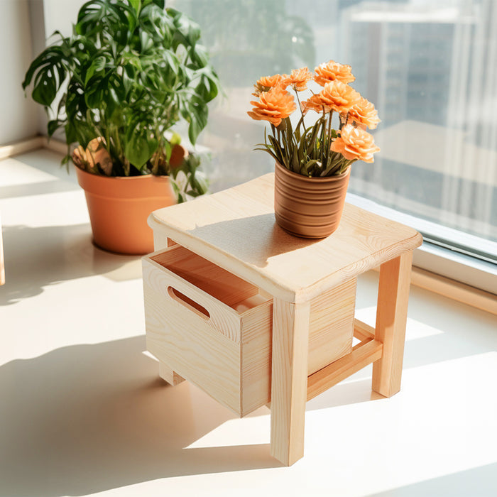 Storage Stool with Drawer