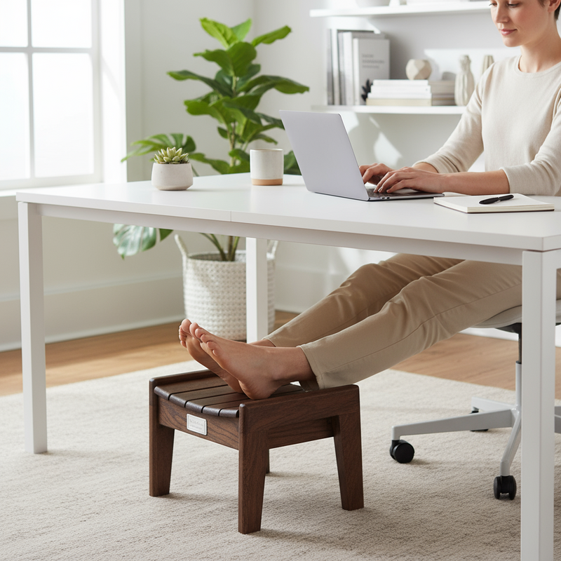 Creative Wood Stool with Curved Seat