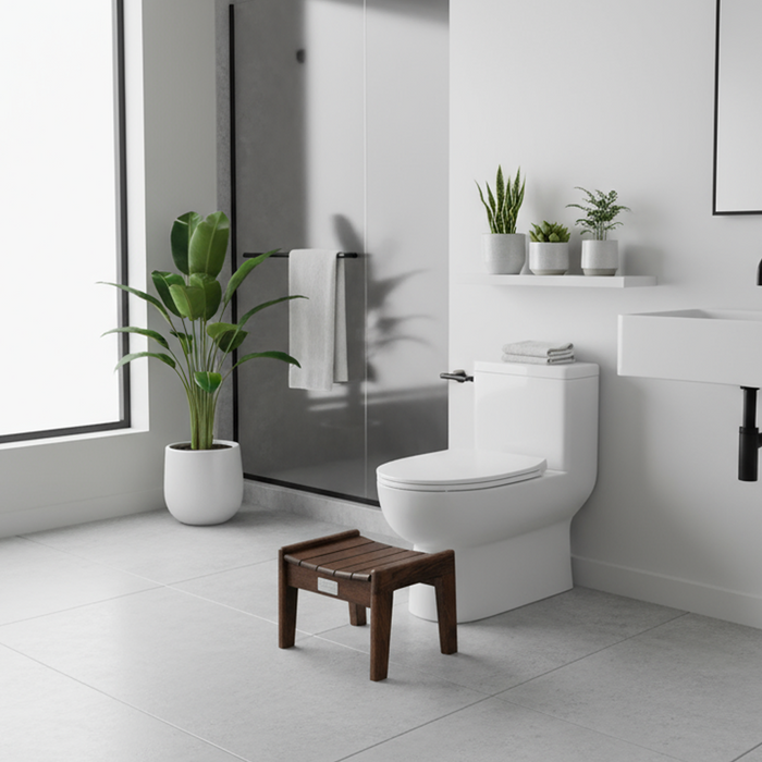 Creative Wood Stool with Curved Seat