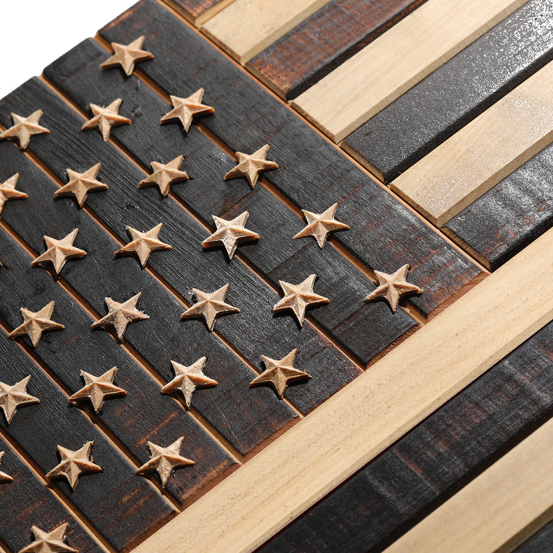 Solid Wood American Flag - Regular Color