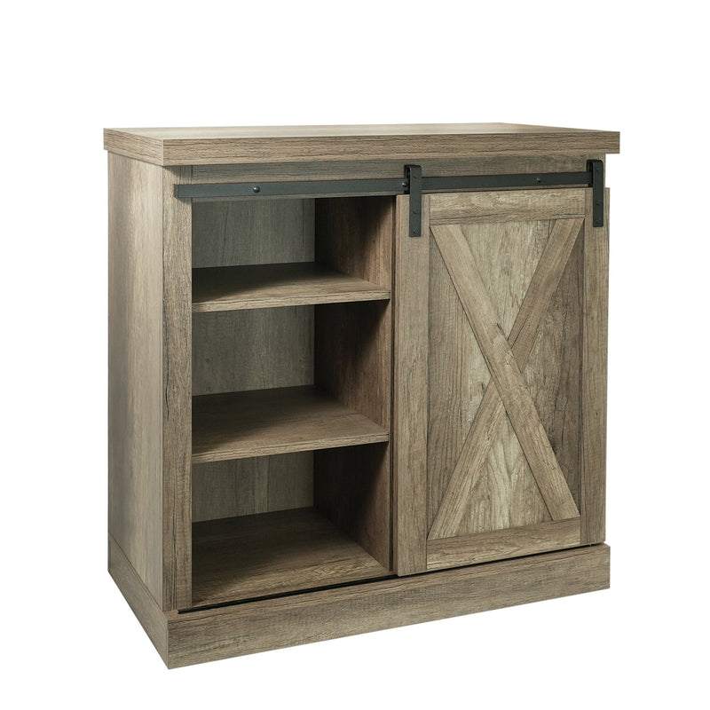 Storage Cabinet with Barn Door