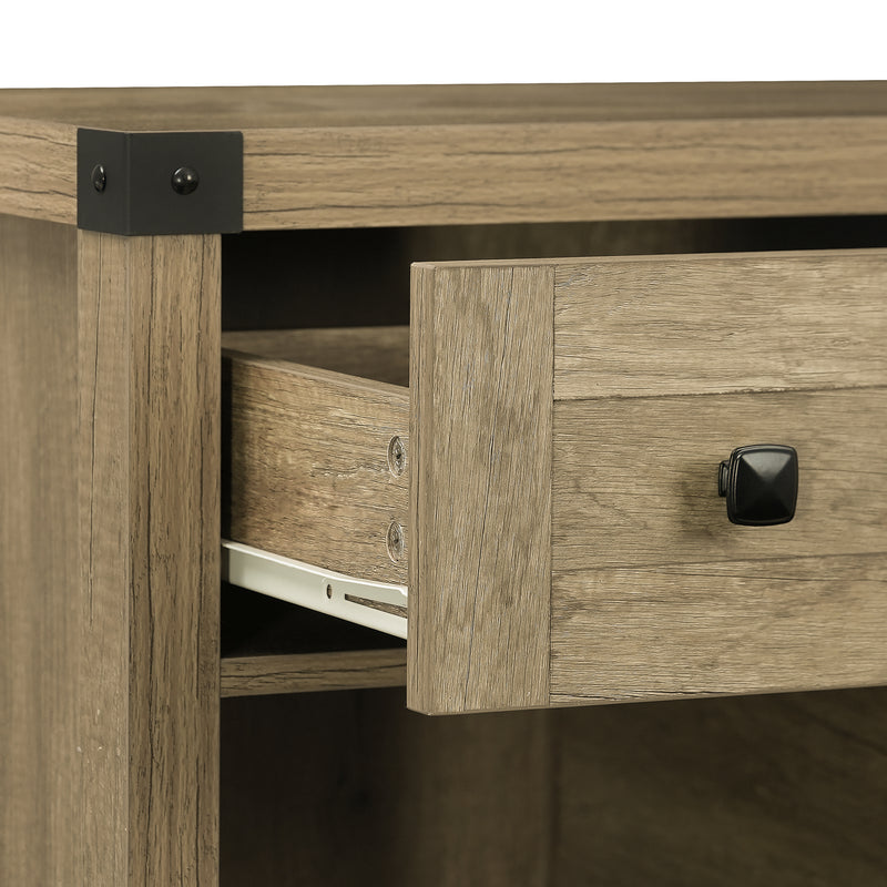 Storage Cabinet with 1 Drawer 2 Doors 2 Shelves