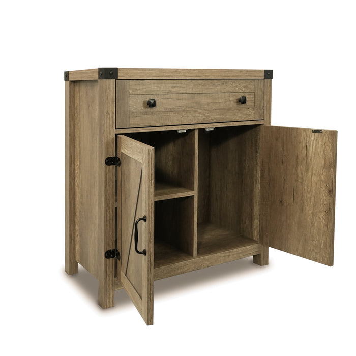 Storage Cabinet with 1 Drawer 2 Doors 2 Shelves