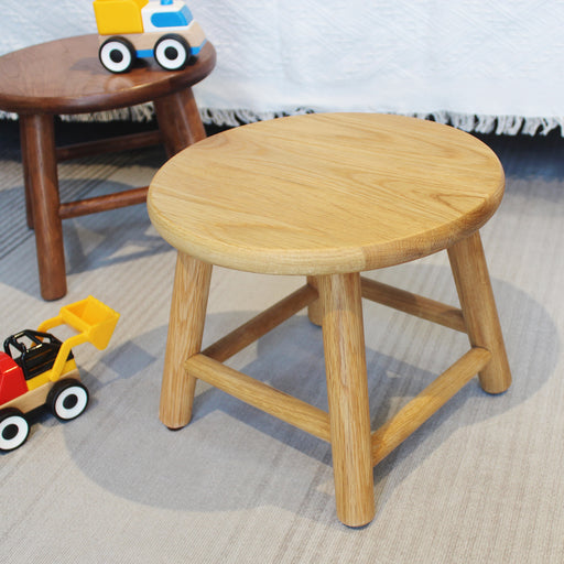Kids Stool, Handcrafted Solid Wood Stool, USA Grown Oak, 9