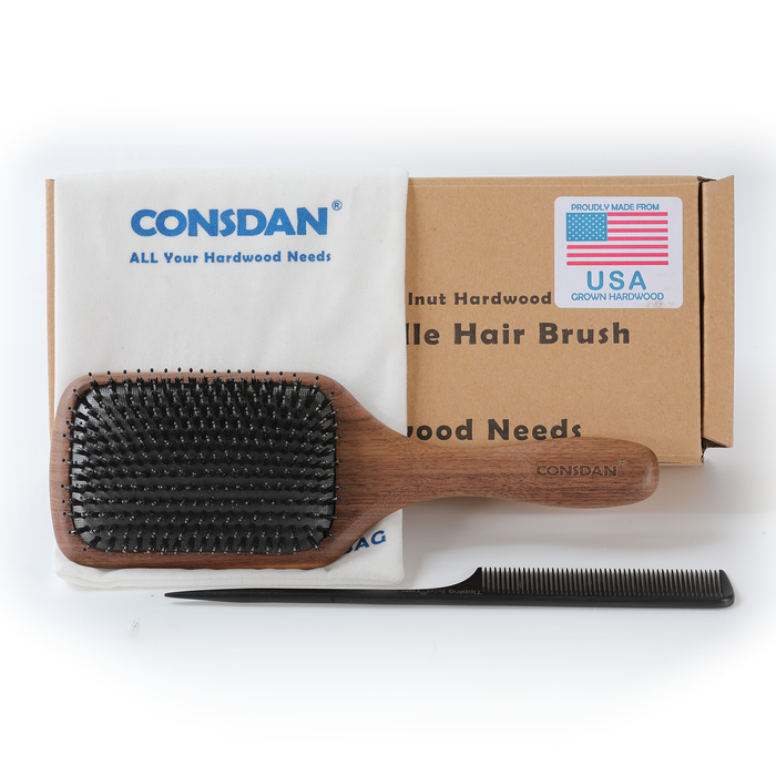 Wood Paddle Hair Brush